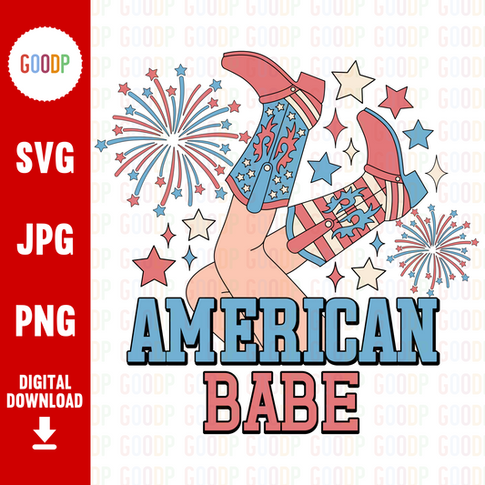 American Babe Svg