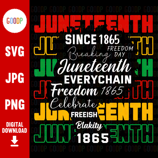 Black African American Woman Juneteenth Svg