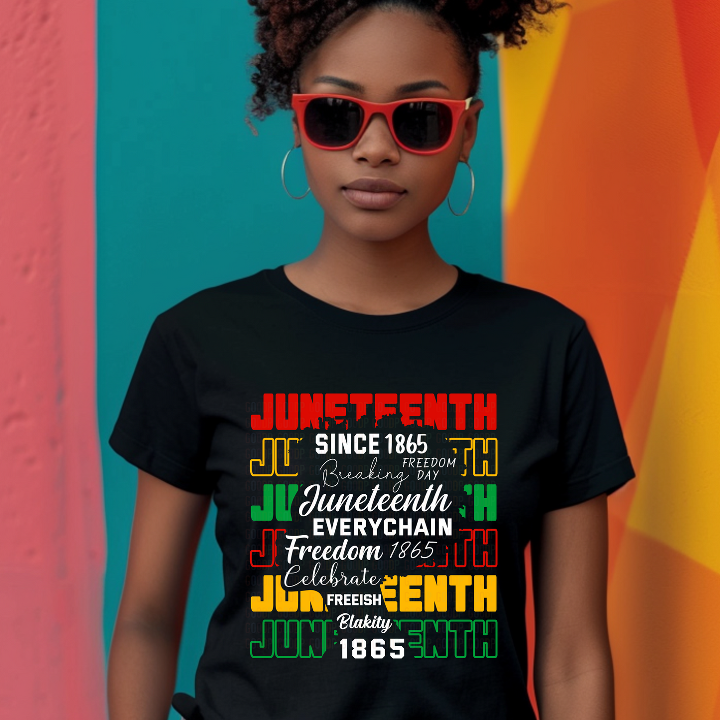 Black African American Woman Juneteenth Svg