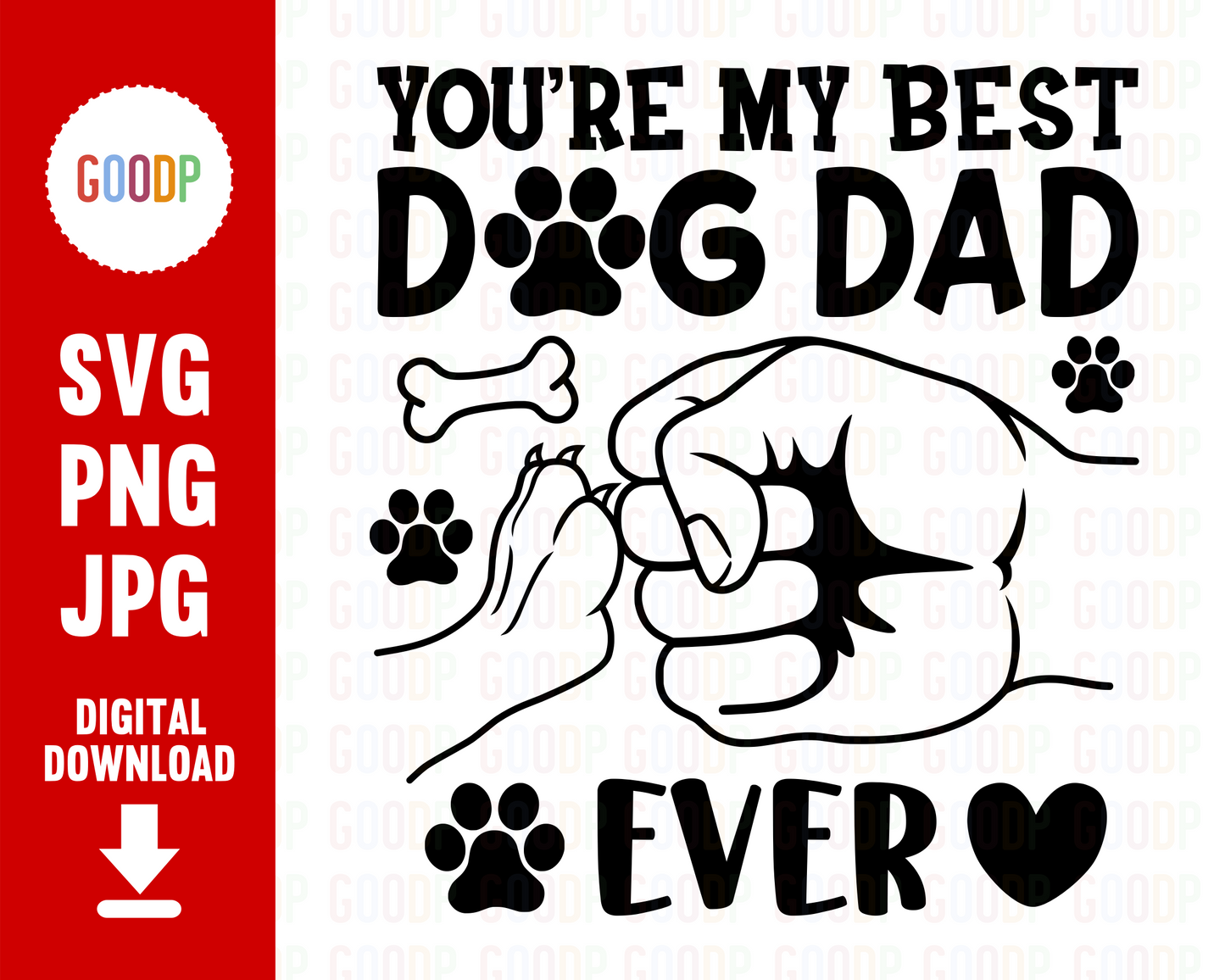 Best Dog Dad Ever Svg