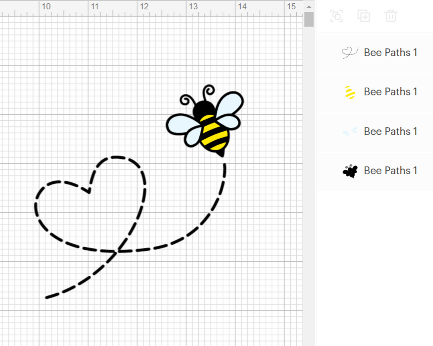 Bee Trail Svg