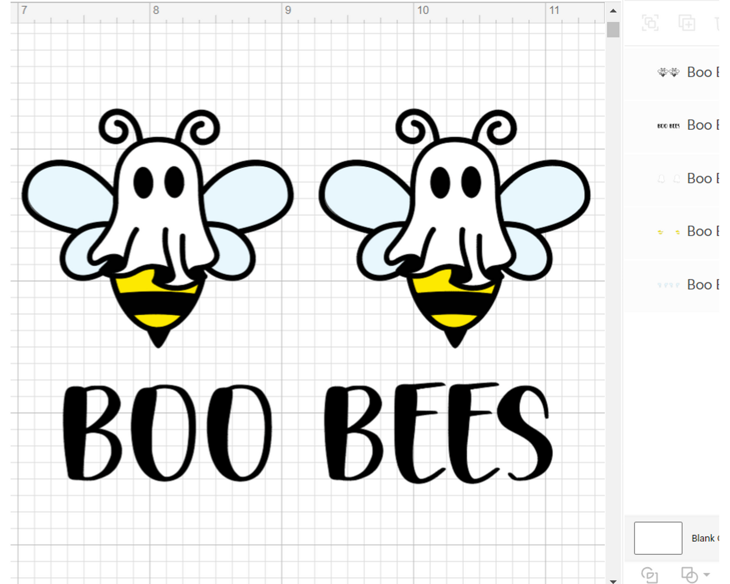 Boo Bees Halloween Svg