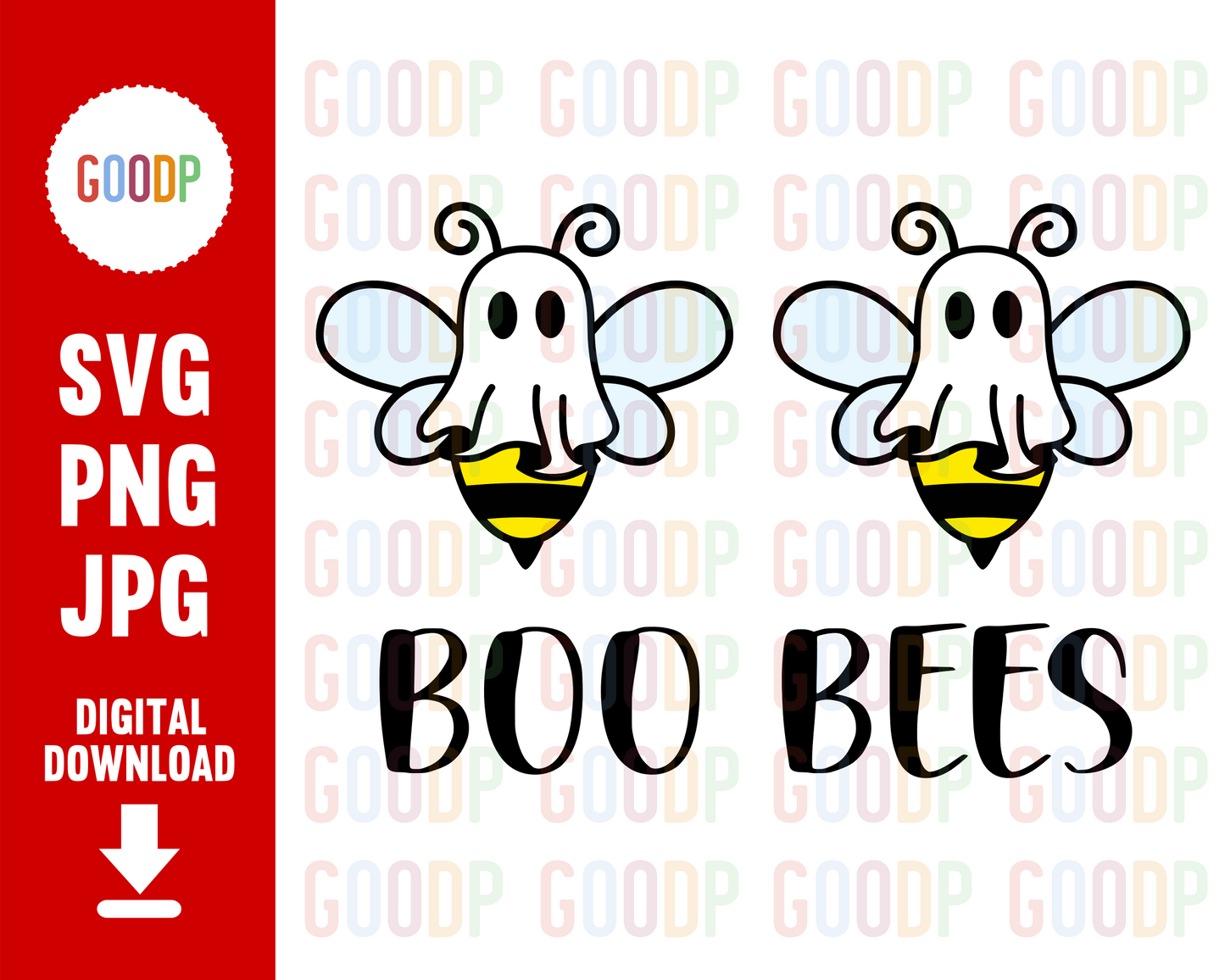 Boo Bees Halloween Svg